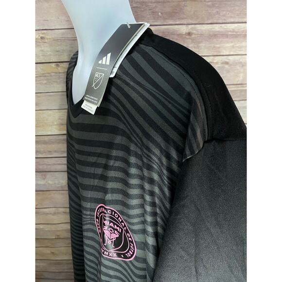 Inter Miami Messi #10 Jersey Adidas Dri-FIT Black Pink Crest Men’s 3XL - Picture 3 of 10